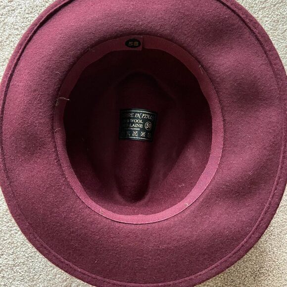 Authentic Burgundy Wool Brim Hat main image 6